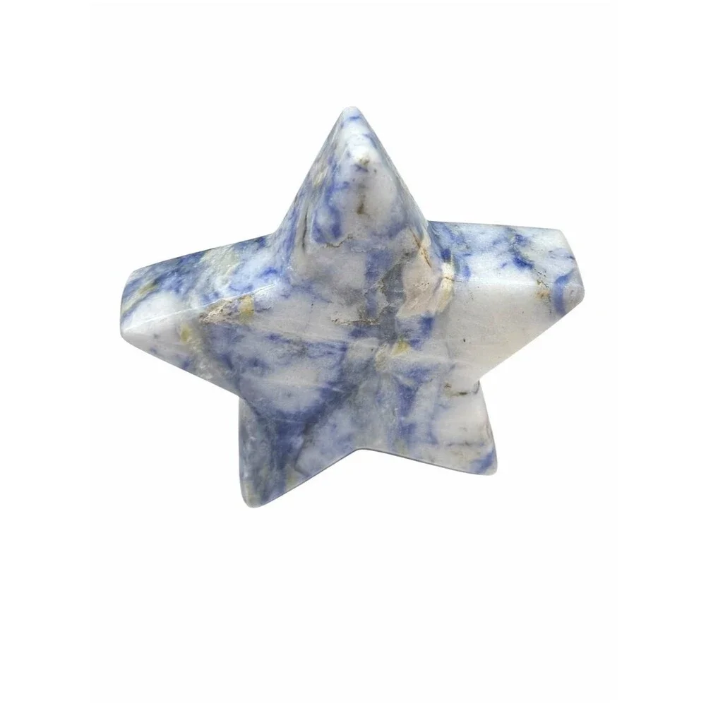Blue Opal Star Natural Stone Crystal Figurine Home Office Decor Celestial Gift
